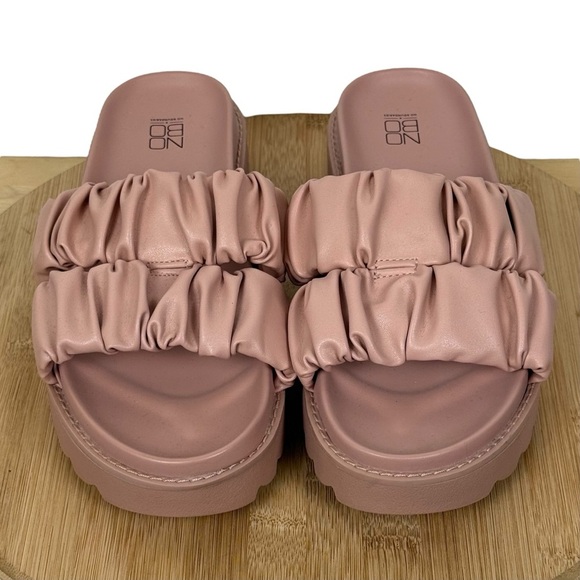 No Boundaries Ruched Platform Slide Sandals – Blush Pink – Women’s Size 8 - Picture 3 of 12